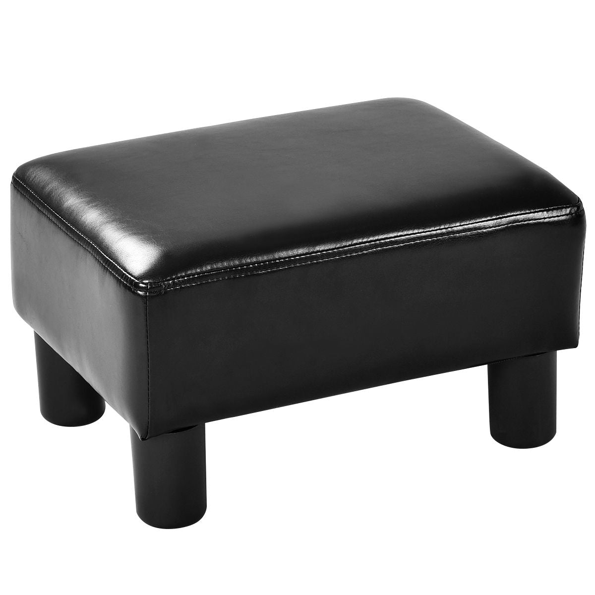 Tabouret Repose-Pieds Cube Pouf Repose-Pieds Cube Siège En PU Avec Pieds 40X30X24Cm Charge 80 Kg, 3 Couleurs Au Choix