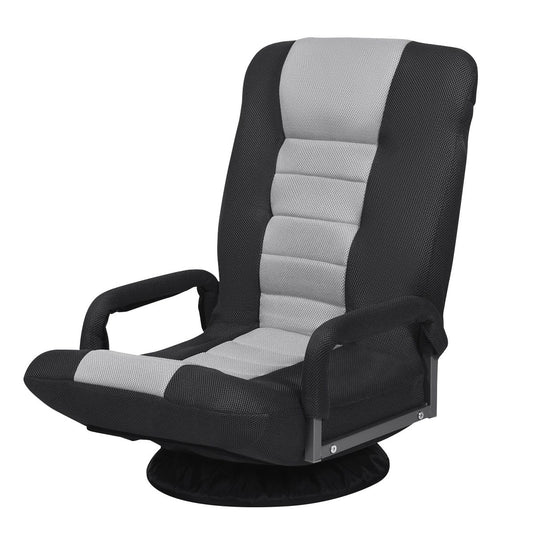 Fauteuil Pliable De Sol Dossier Réglable Sur 6 Positions Et Base Pivotante À 360° Cadre En Fer Robuste 6 Couleurs Au Choix