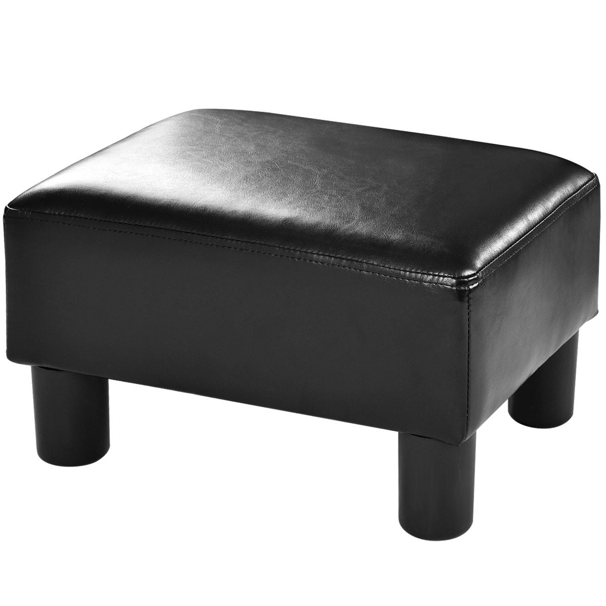Tabouret Repose-Pieds Cube Pouf Repose-Pieds Cube Siège En PU Avec Pieds 40X30X24Cm Charge 80 Kg, 3 Couleurs Au Choix