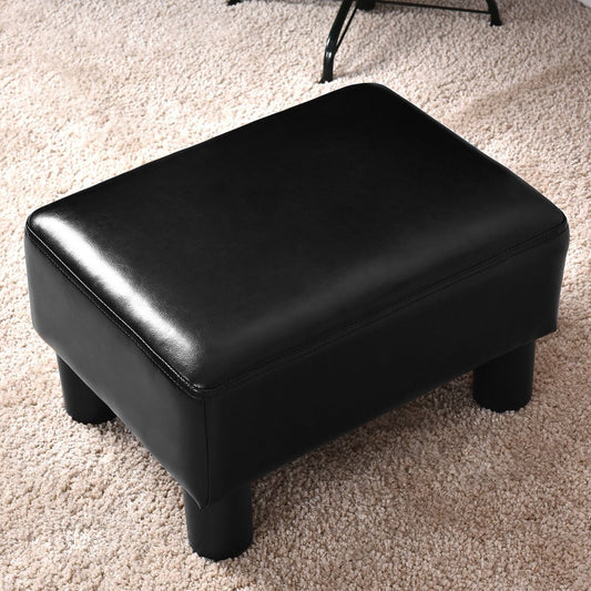Tabouret Repose-Pieds Cube Pouf Repose-Pieds Cube Siège En PU Avec Pieds 40X30X24Cm Charge 80 Kg, 3 Couleurs Au Choix