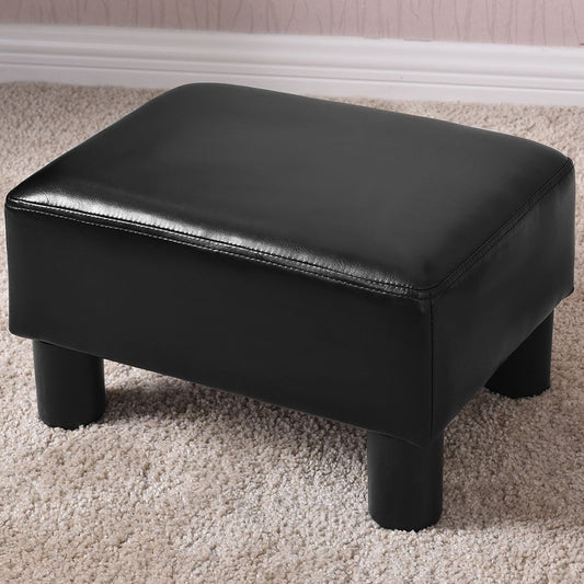 Tabouret Repose-Pieds Cube Pouf Repose-Pieds Cube Siège En PU Avec Pieds 40X30X24Cm Charge 80 Kg, 3 Couleurs Au Choix